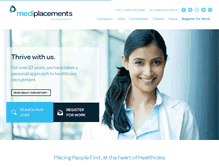 Tablet Screenshot of mediplacements.com